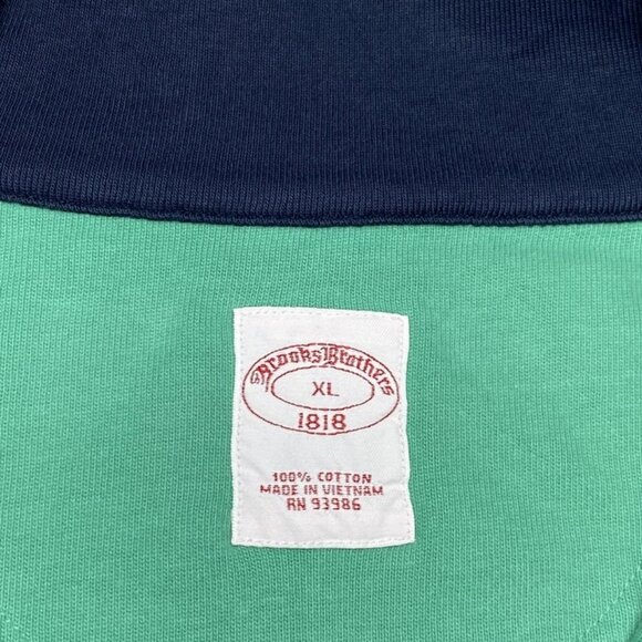 Brooks Brothers Men's Quarter Zip Shirt Size: XL | Color: Green - Picture 6 of 6